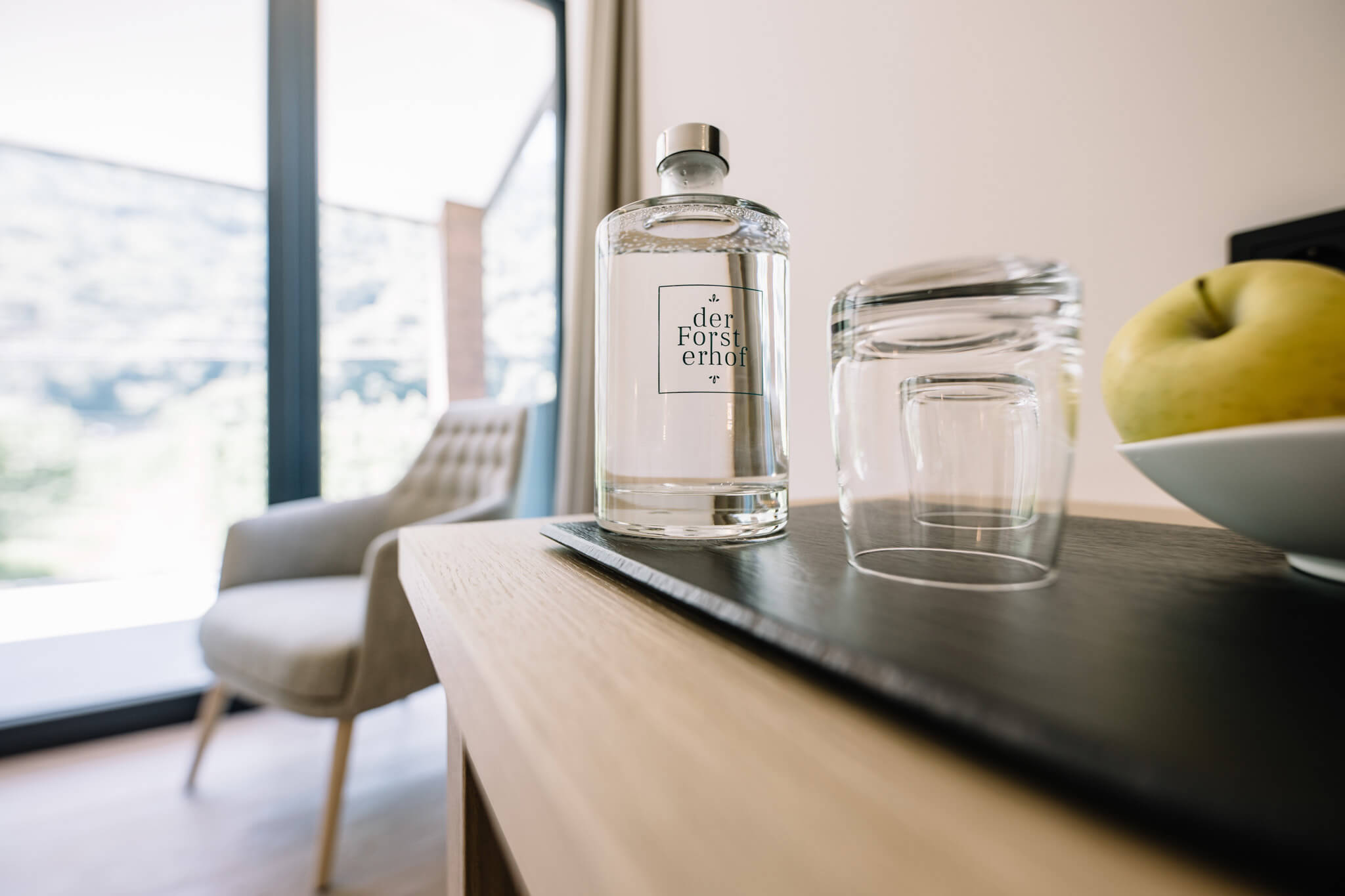 Water bottle in the room