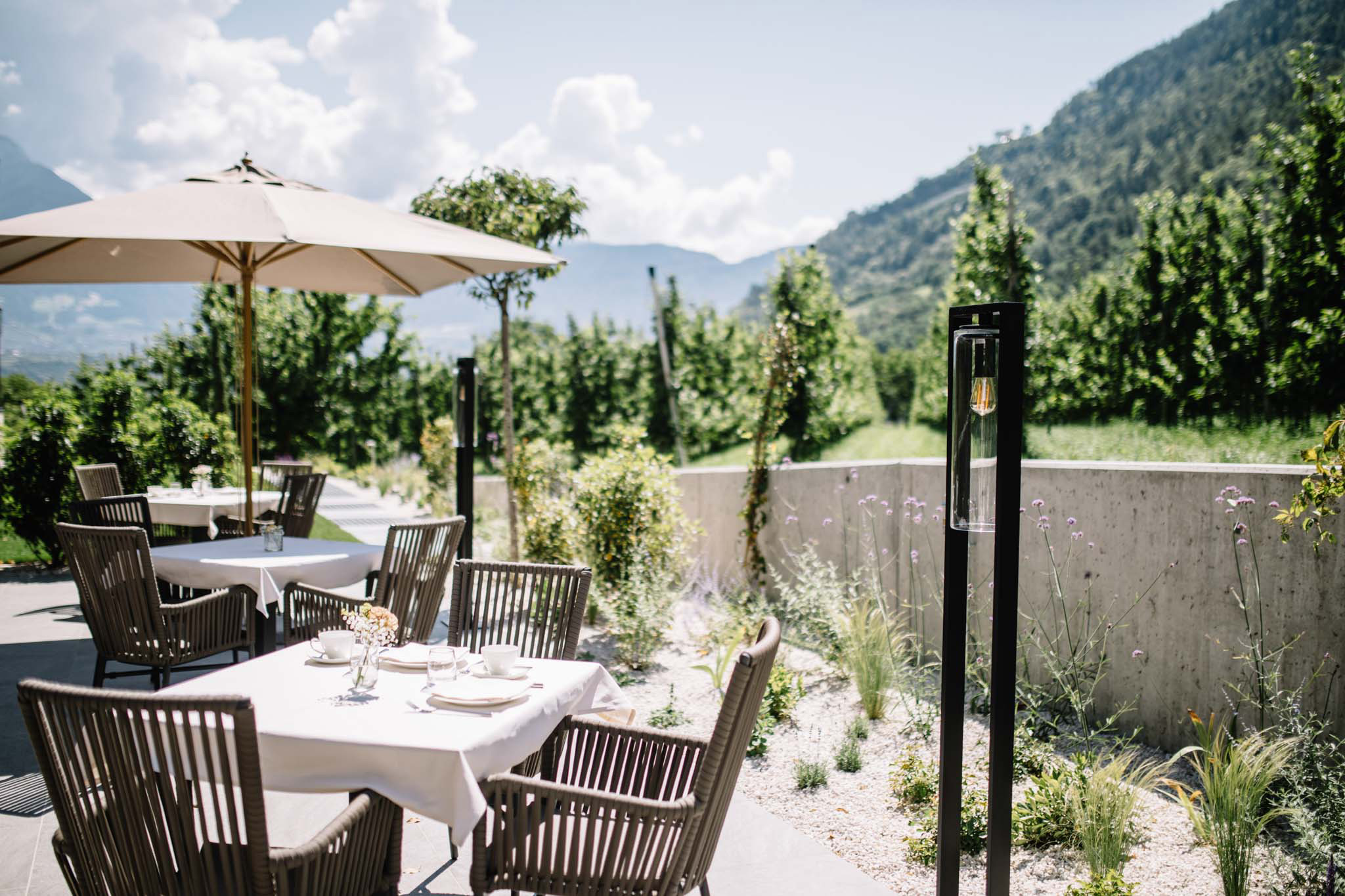 Tables on the terrace